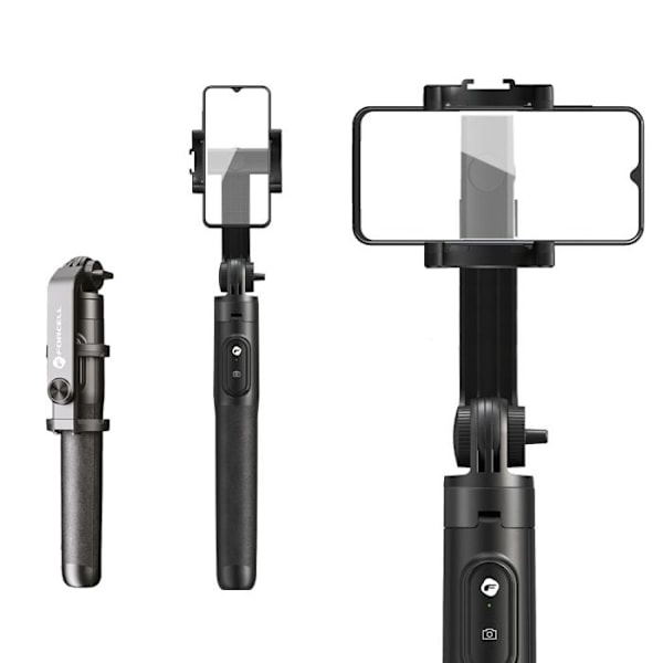 Selfie-stativ FORCELL med Bluetooth-fjärrkontroll, utökningsbar till 70 cm, lätt och kompakt, professionell kvalitet
