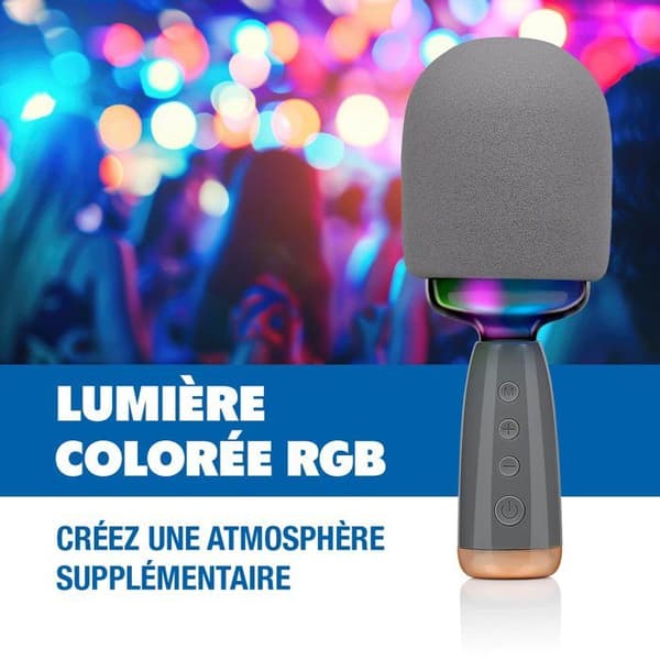 Trådlös RGB Karaoke, 5h Grå