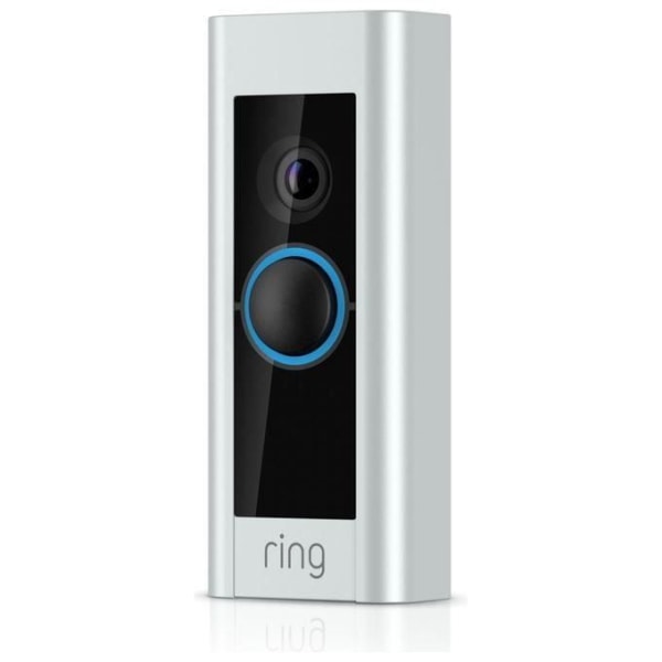 Ring video dörrklocka pro 2 trådbunden (Video Doorbell Pro 2) + strömadapter | Ansluten dörrklocka med HD-videokamera, larmdetektering