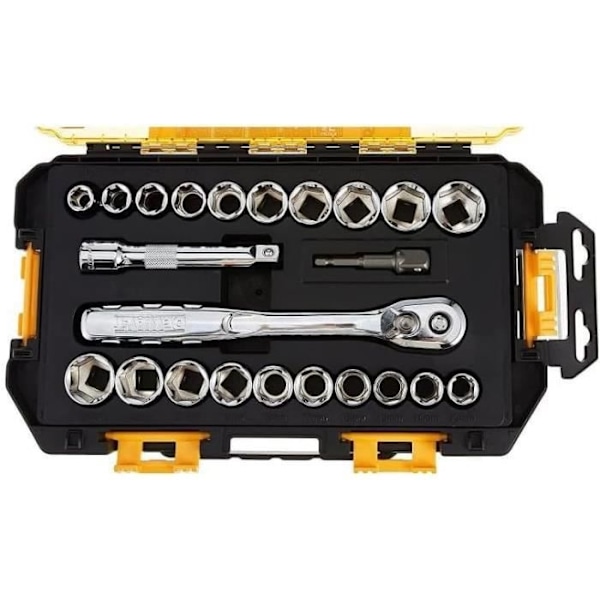 DEWALT DWMT73813 12,23-delars metrisk hylsnyckelsats