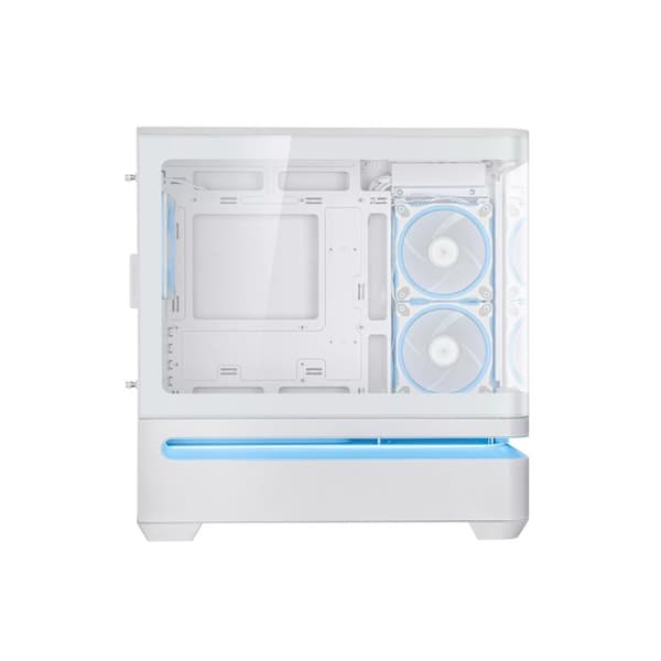 PC-chassi - ASUS - Prime AP202 TG ARGB - Vit - Micro-ATX - 3 förinstallerade ARGB-fläktar