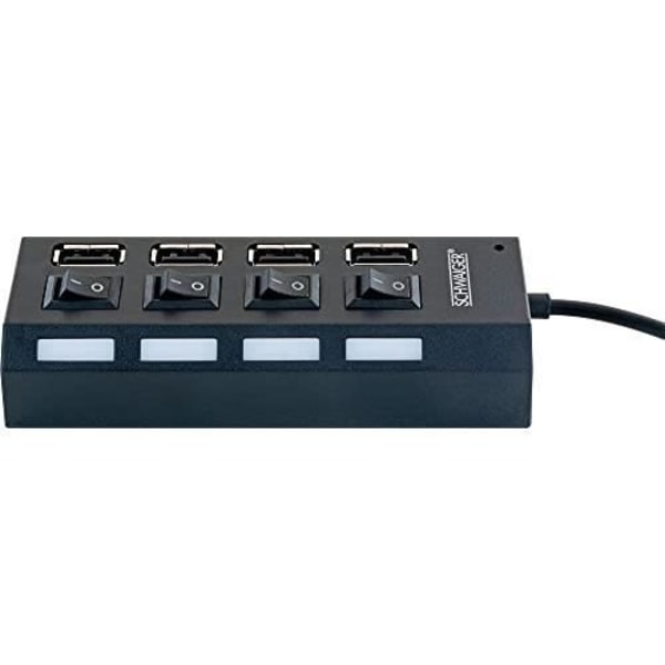 SCHWAIGER - UH4 013 4-PORTAR USB HUB FÖR ATT EXPANDERA EN USB-PORT | FÖR ATT