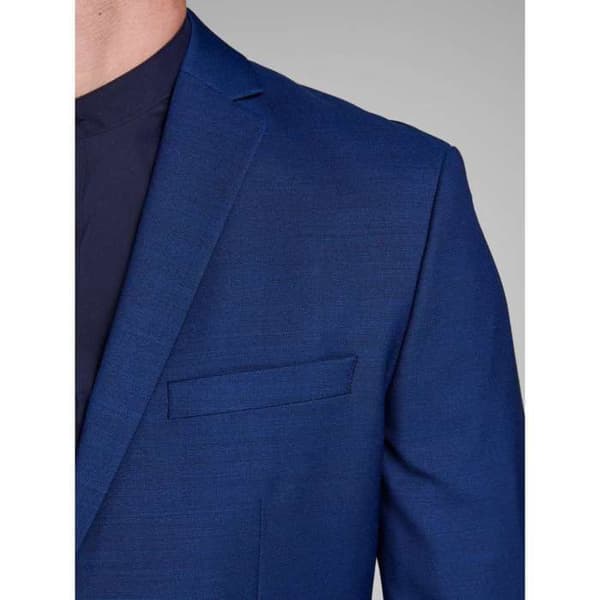 Blazer - Jack & Jones - Solaris - Slim fit - Elastan - Mini-rutigt Cyanblått 58