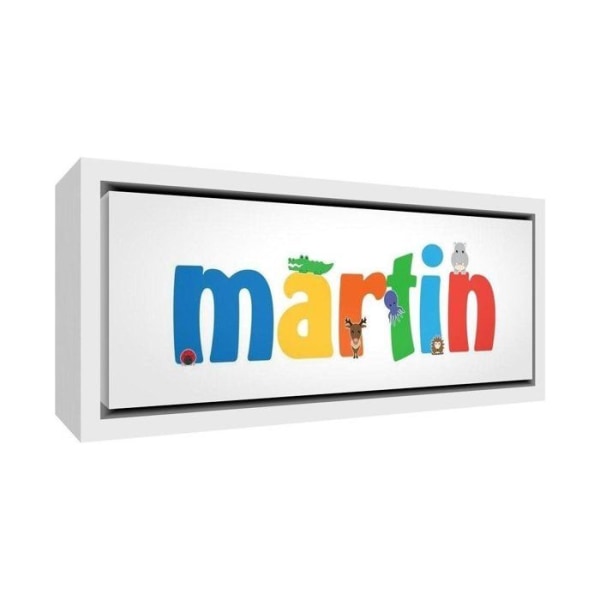Liten hjälpare canvasmålning MARTIN3084-FC-15DE Personlig canvastavla med pojknamnet Martin 34 x 84 x 3 cm