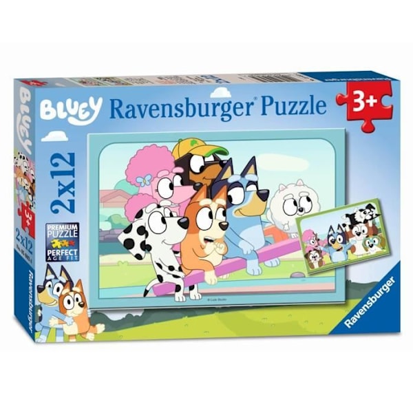 Pussel 2 x 12 bitar - Ravensburger - Ha kul med Bluey - Blandat - Minimiålder 3 år Flerfärgad