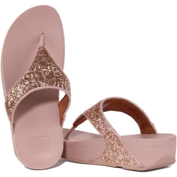 FitFlop Lulu Glitter Shiny Glitter Toe-sandaler för kvinnor i roséguld (roseguld, 42) rosa guld 42