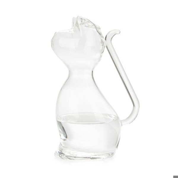 Glasflaska - Balvi - Meow - 1L - Design formad som en katt - Borosilikat Vit