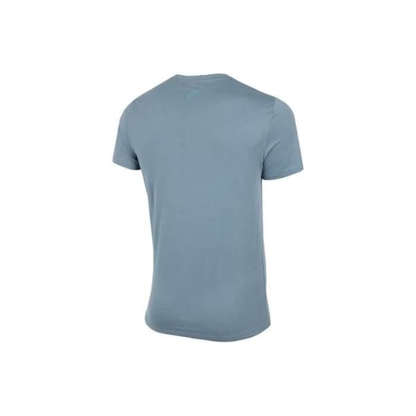 4F T-shirt - Herr - Blå - Bomull - Korta ärmar - Rundad krage Blå S