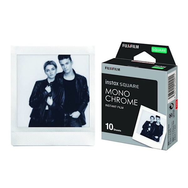 Fujifilm instax square sq10/sq6/sq1 monokrom (10 poser)