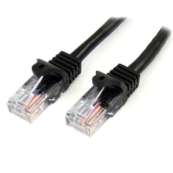 StarTech.com 2m Cat5e UTP Hookless Nätverkskabel - Anti-Snag RJ45 Ethernet-sladd - M-M - Svart.