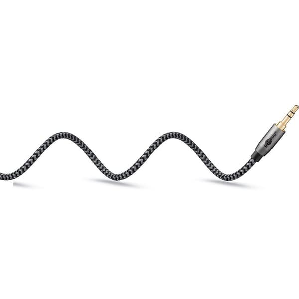 GOOBAY Audiojack 3,5 guld nylon flätad 5m