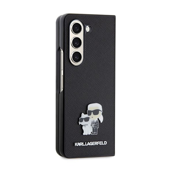 Mobilskal - Karl Lagerfeld - Samsung Galaxy Z Fold 5 - Saffiano - Svart - Unik design Svart