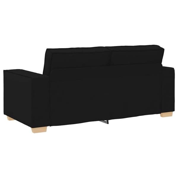 Soffa 2 platser Svart 140 cm Tyg