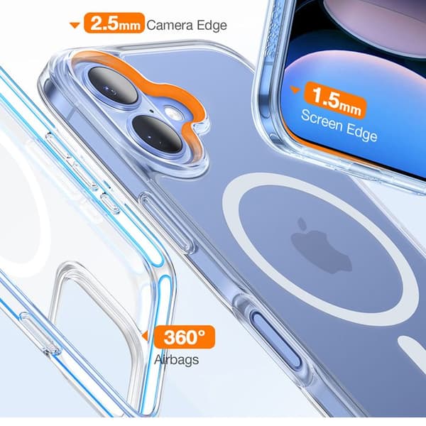 Coque Torras Diamond MagSafe Series för iPhone 16 Plus - Klar Klar