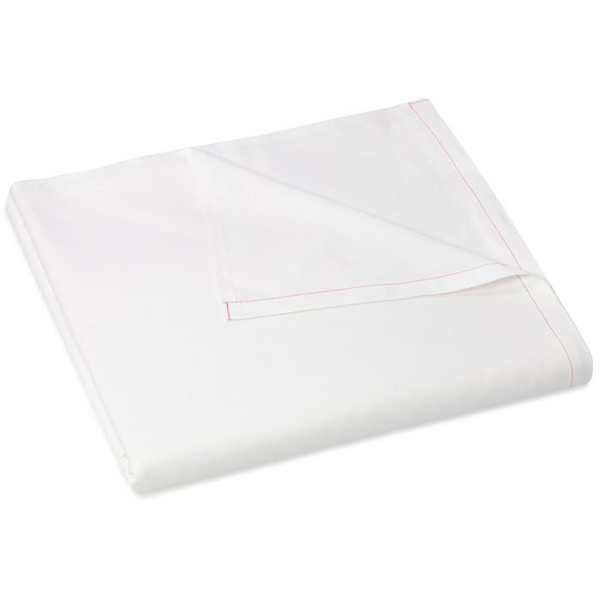 Drap platt Zollner - 00000443-320330 - Sängkläder, utan gummiband, 320x330 cm, Blandad bomull, Vit