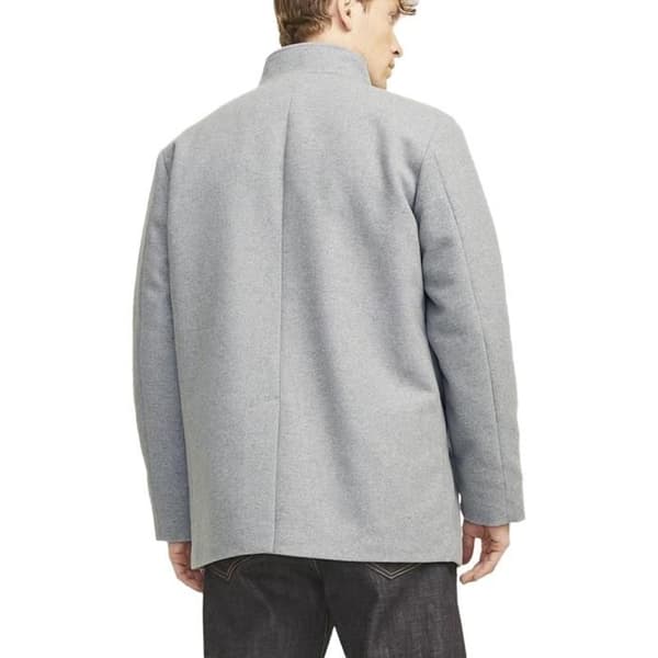 Jack & Jones Harrison grå herrkappa i återvunnen ull och polyester Grå M