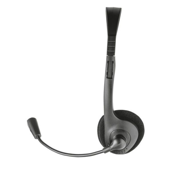 Trust Ziva lättvikts PC-headset med flexibel mikrofon, 3,5 mm-uttag, för distansarbete, videokonferenser, kabelanslutet ljudheadset för dator