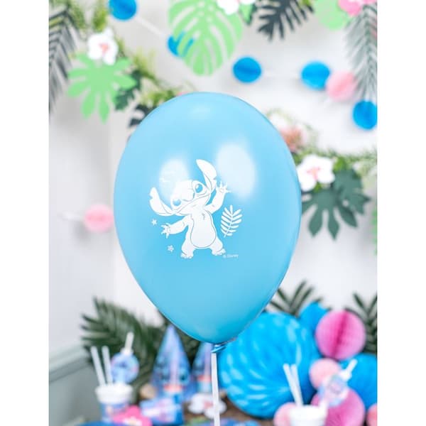 8 Latexballonger Stitch Blå