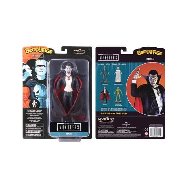 Figur - NOBLE COLLECTION - Dracula - Flexibla Bendyfigs - 19 cm - Svart