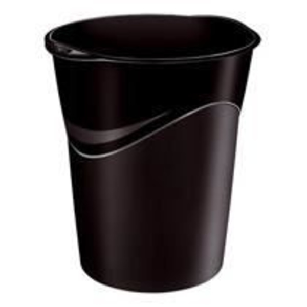 Pro svart papperskorg 14 L Bred öppning...