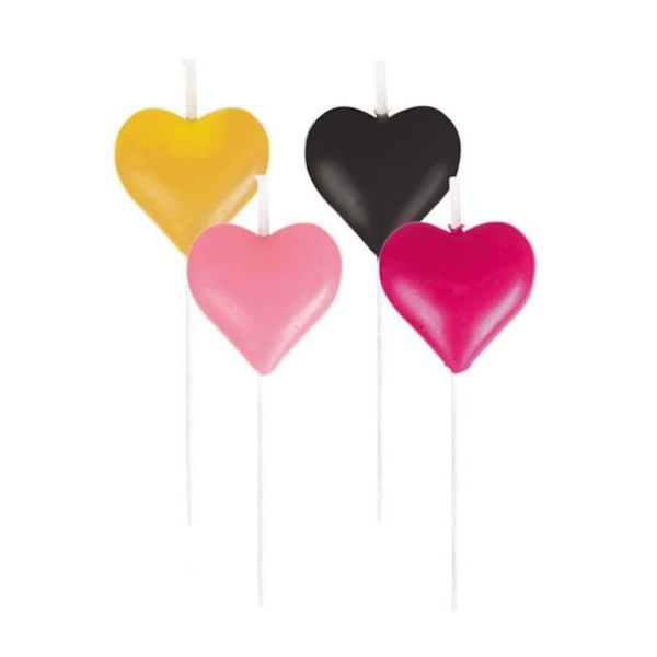 8 miniljus i form av fuchsia, svart och guld Curs