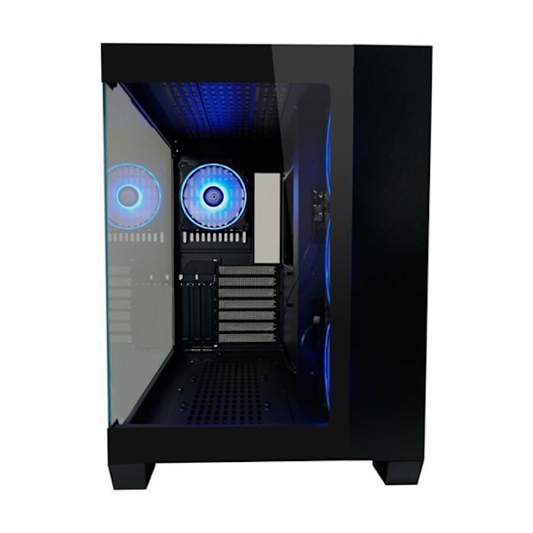 PC Chassi - LC-Power - Gaming 809B - Härdat glas - ARGB-fläktar - Matt svart