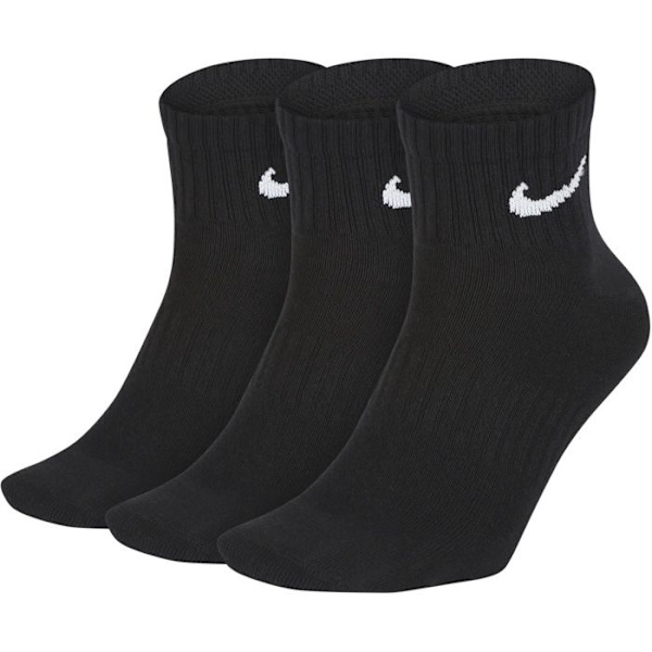 Strumpor - NIKE - Everyday Ltwt Ankle 3pck - Svart - Bomull - Unisex Svart 38