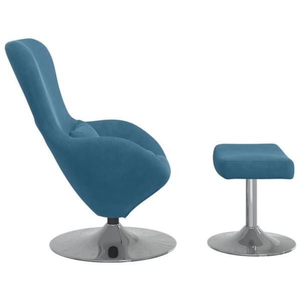 Fåtölj - Ägg - Blå sammet - 1 plats - Nutida design Blå