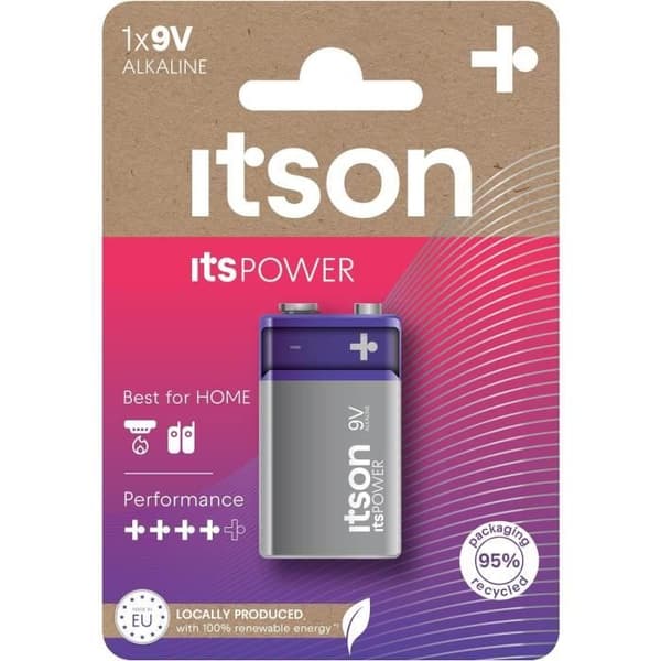 Alkaliskt batteri 9V/6LR61 ItsPOWER