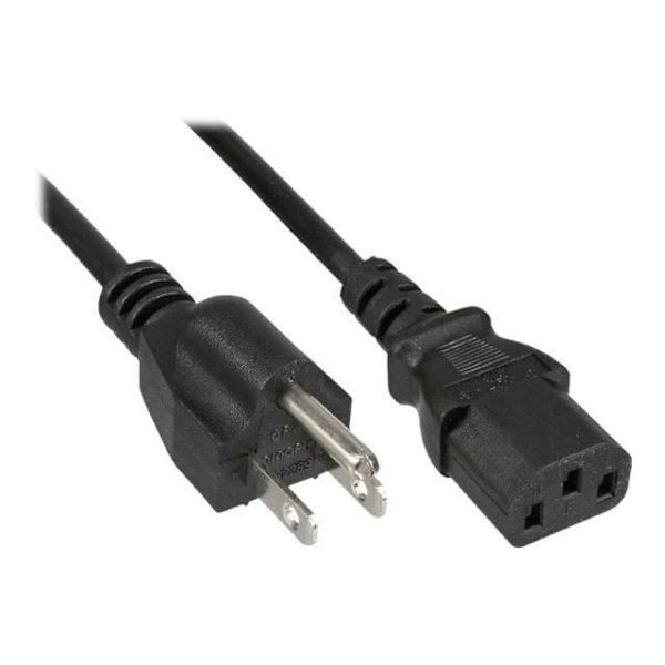 InLine strömkabel NEMA 1-15 (P) för IEC 60320 C13 125V 10A 5m Svart USA