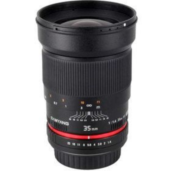 Samyang 35 mm f/1.4 vidvinkelobjektiv för Olympus - Olympus-fäste - 12 element - f/1.4 bländare