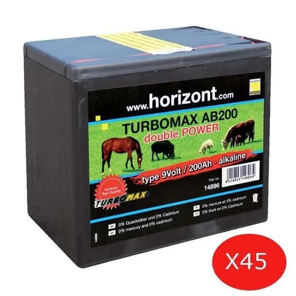 Horisont Pile Turbomax AB200 (x45) svart