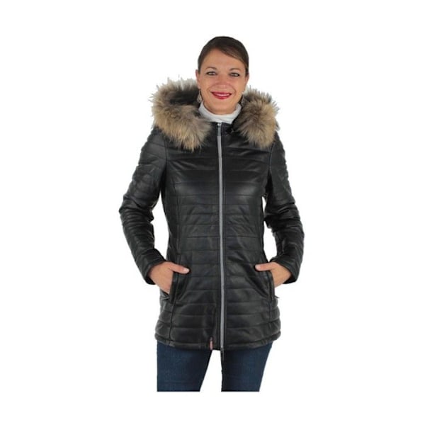 Doudoune Oakwood Poppy i läder ref 38126 Svart Svart XL