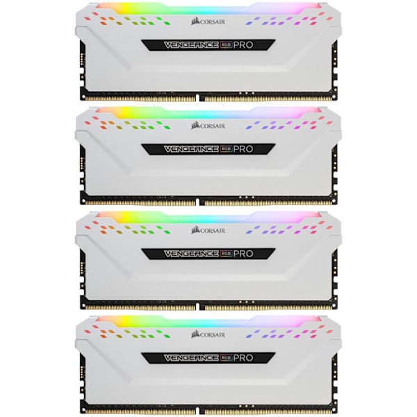 Corsair Vengeance CMW32GX4M4C3200C16W minne - DDR4 - 3200 MHz - Vit