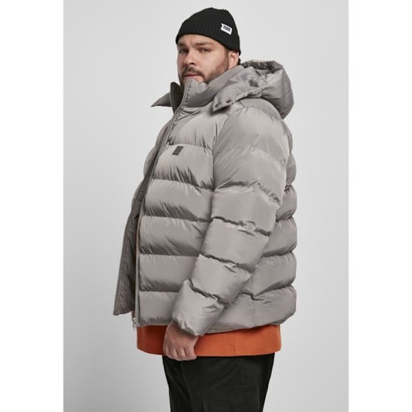 Urban Classics Puffer Huvjacka (Plus Size) Mörkgrå XXXXXL