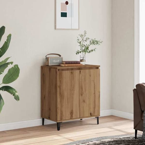 vidaXL Buffé ek hantverk 60x35x70 cm ingenjörsträ 856479