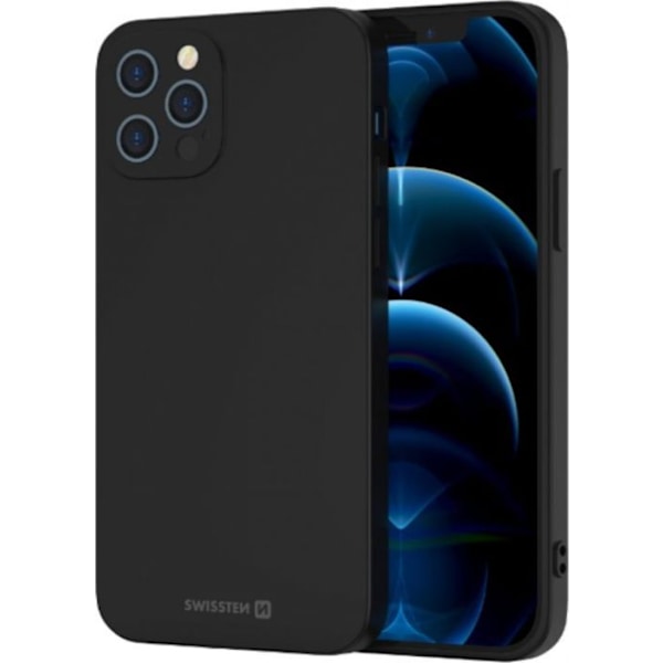Swissten - 34500318 - Swisssten Soft Joy-fodral för iPhone 15 Pro Max, svart