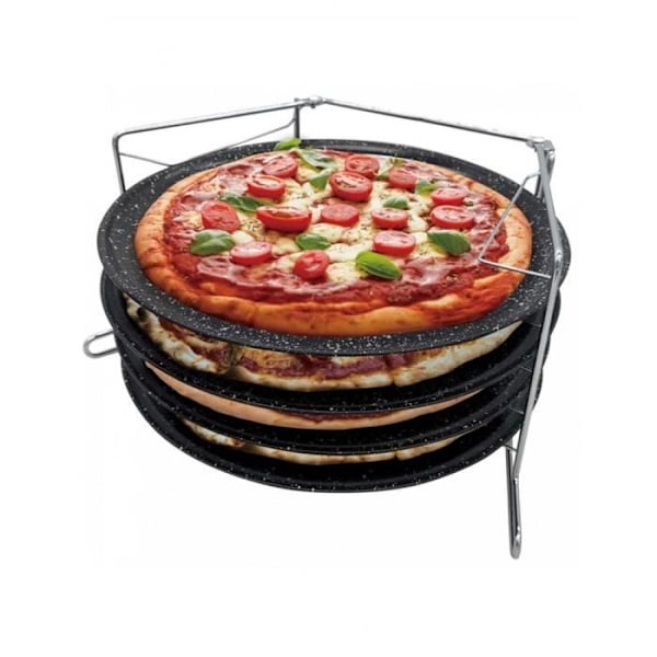 Pizzastenar - Kinghoff - KH1553 - Set om 4 - Färg Svart - Variabel temperatur Svart