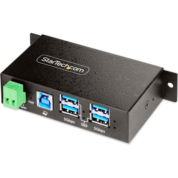 USB 3.0-hub - StarTech - 4 portar USB-A - Metallchassi - ESD-skydd - Mångsidig montering