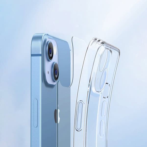 Skyddsetui - Joyroom - iPhone 14 Plus - Transparent - TPU - Flexibel svart
