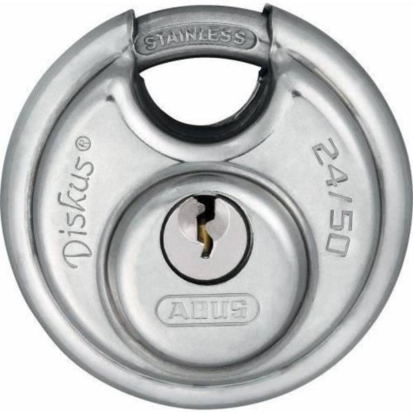 Abus 24IB / 50B / D Hänglås diskus rostfritt stål 50 mm