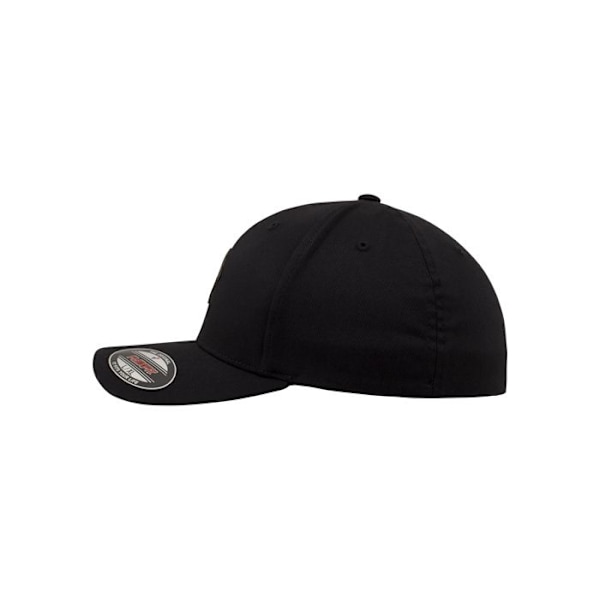Casquette - Flexfit - Läderlapp - Konstläder - Svart - Unisex svart/svart S / M
