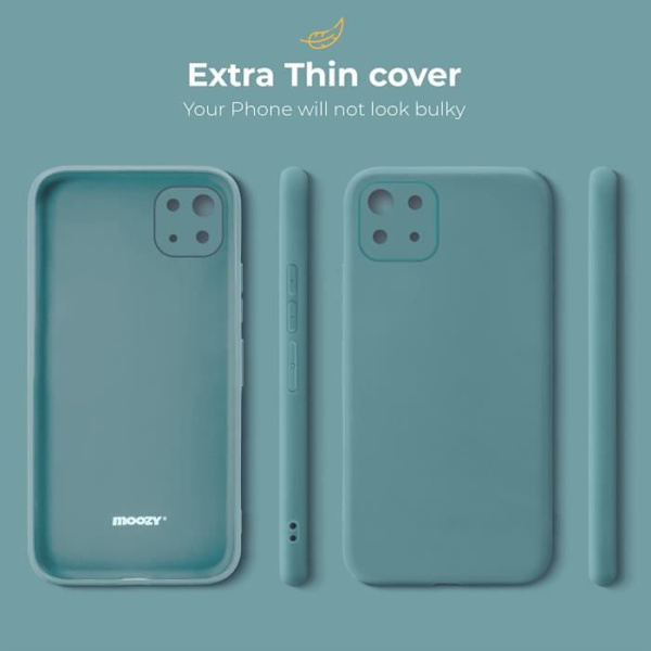 Siliconfodral - Moozy - Minimalist Series - Xiaomi Mi 11 Lite 5G/4G - Blå rök - Matt finish Rökt blå