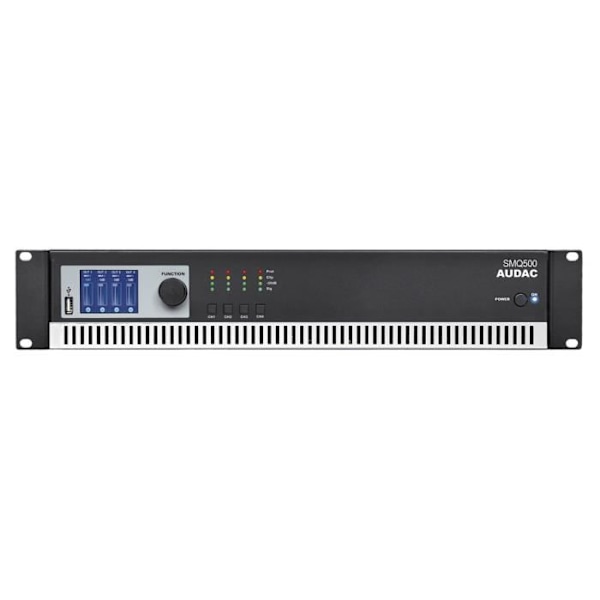 AUDAC SMQ500 förstärkare - 4,0 kanaler - 500 W - XLR - DHT 0,05 % - 95 dB