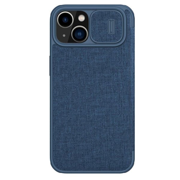 Nillkin QIN CLOTH PRO CASE FÖR IPHONE 14 PLUS KAMERAHUS HOLTARDECKNING MED FLIP BLÅ