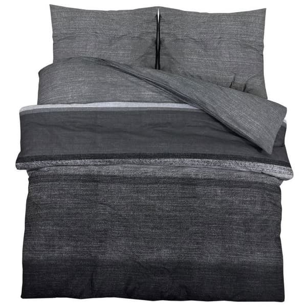 vidaXL Påslakanset Mörkgrå 200x220 cm Bomull 136487 mörkgrå