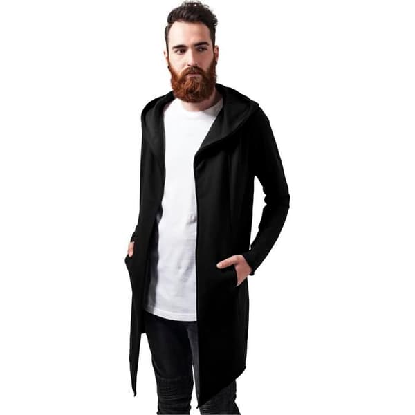 Lång kofta med öppen kant - Urban Classics - Charcoal Grå XL