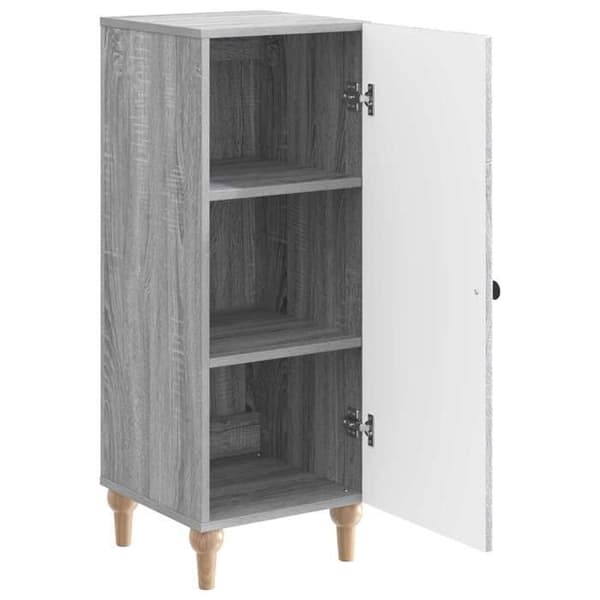 vidaXL Buffé Sonoma grå 33 x 34,5 x 90 cm Ingenjörsträ 894141