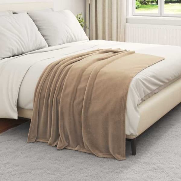 Täckning - täcke - pläd Vidaxl Engångstäcken 6 st Kamel 130 x 150 cm Fleece
