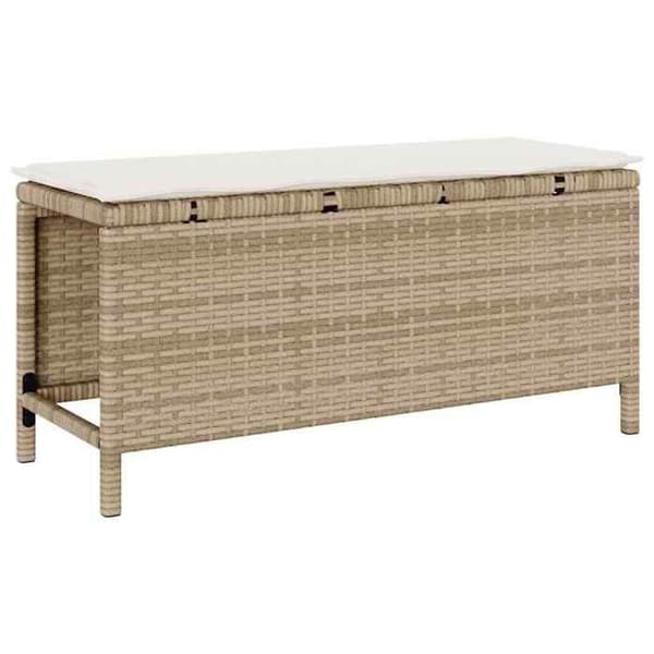 vidaXL Matgrupp för trädgård Beige polyrotting 42007908